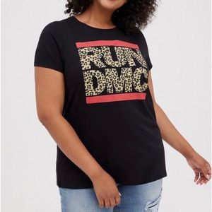 NWT Torrid Classic Fit Crew Tee Leopard Run DMC Black 5